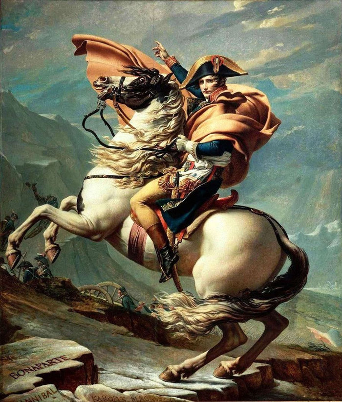 而大卫为拿破仑描绘的另一幅画,已经成为拿破仑的真相.